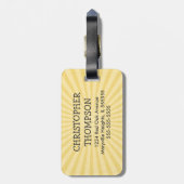 可愛パーソナライズされたい猿のキッズラゲッジタグ ラゲッジタグ (裏面縦)