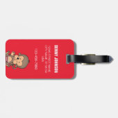 可愛パーソナライズされたい猿の荷札（飲み物） ラゲッジタグ (裏面横)