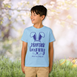 可愛パーソナライズされたい男の子ブラザーバニー・イースター Tシャツ