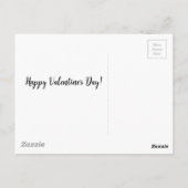 可愛パーソナライズされたい白黒ポープリントハート ポストカード (裏面)