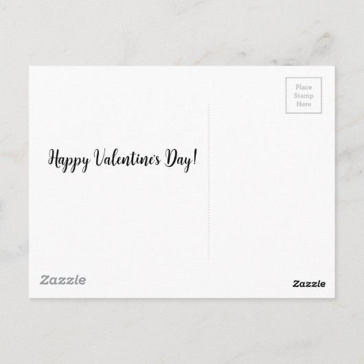 可愛パーソナライズされたい白黒ポープリントハート ポストカード (裏面)