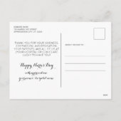 可愛パーソナライズされたい看護ありがとうナース日 シーズンポストカード (裏面)