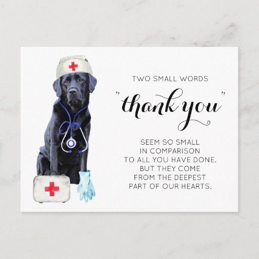 可愛パーソナライズされたい看護ありがとうナース日 シーズンポストカード (正面)