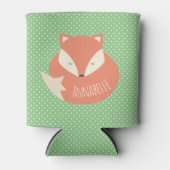 可愛パーソナライズされたい眠りキツネ 缶クーラー (正面)