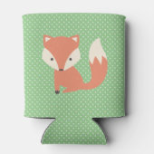 可愛パーソナライズされたい眠りキツネ 缶クーラー (裏面)