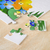 可愛パーソナライズされたい絵文字の花が早く咲く ジグソーパズル (側面)