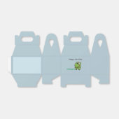 可愛パーソナライズされたい緑の恐竜の青い誕生日 フェイバーボックス (折り畳みなし)