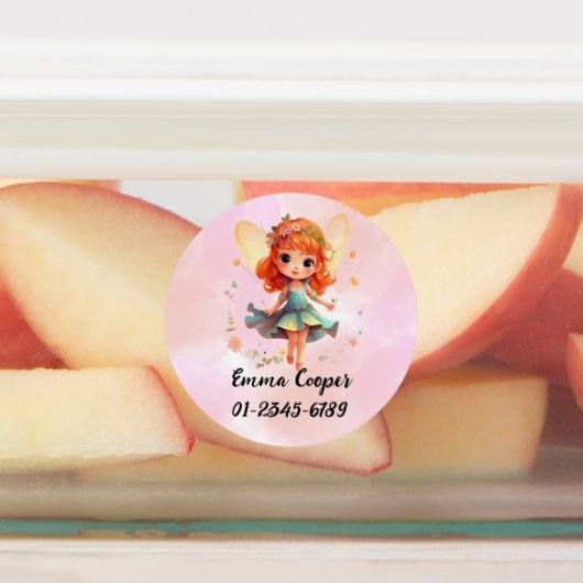可愛パーソナライズされたい美人、名前、電話番号 ラベル (貼付)