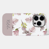 可愛パーソナライズされたい脚本パステル花柄 Case-Mate iPhoneケース (裏面 (横))