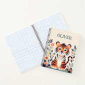 可愛パーソナライズされたい虎 ノートブック (内部)