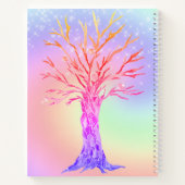 可愛パーソナライズされたい虹のキラキラ手帳 ノートブック (裏面)