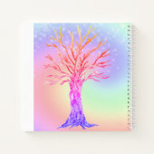 可愛パーソナライズされたい虹のスパークルススケッチブック ノートブック (裏面)