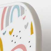 可愛パーソナライズされたい虹 ピックルボールラケット (左詳細)