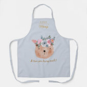 可愛パーソナライズされたい貴様を愛す貴婦人 エプロン (正面)