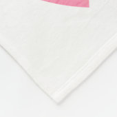 可愛パーソナライズされたい赤ピンクハートバレンタインデー フリースブランケット (角)