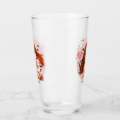 可愛パーソナライズされたい赤毛の母と娘 タンブラーグラス (左)