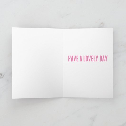 可愛パーソナライズされたい踊りヒツピンク誕生日カード サンキューカード (内部)