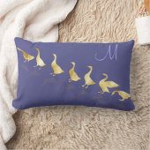 可愛パーソナライズされたい金箔ゲーズパープルラベンダー ランバークッション (ブランケット)