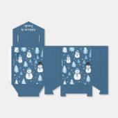 可愛パーソナライズされたい雪だるま柄お願い箱 フェイバーボックス (折り畳みなし)