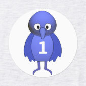 可愛パーソナライズされたい青い鳥 ラベル (デザイン1)