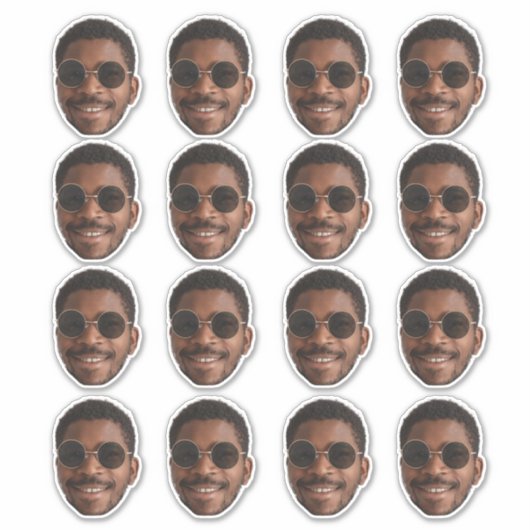 可愛パーソナライズされたい顔 シール (正面)