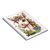 可愛パーソナライズされたい馬頭手帳 ノートブック (右側)