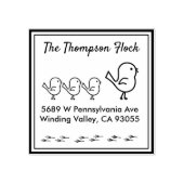 可愛パーソナライズされたい鳥 ラバースタンプ (インプリント)