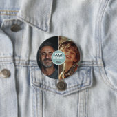 可愛パーソナライズされたい2枚フォト誕生日Any Age 缶バッジ (インサイチュ)