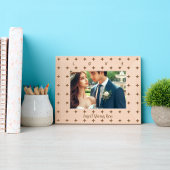 可愛パーソナライズされたい4点星型 レーザー彫刻フレーム