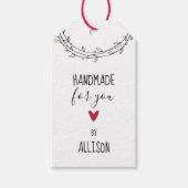 可愛パーソナライズされたい「手作りクラフト」 ギフトタグ (正面)