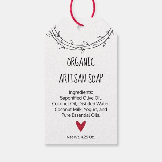 可愛パーソナライズされたい「手作りクラフト」 ギフトタグ (裏面)