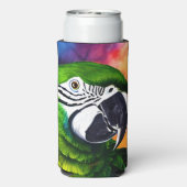 可愛パーソナライズされたいAIで生み出されたオウム スリム缶クーラー (Seltzer裏面)