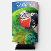 可愛パーソナライズされたいAIで生み出されたオウム スリム缶クーラー (正面)