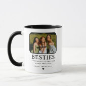 可愛パーソナライズされたいBESTIE写真&引用文 マグカップ (左)
