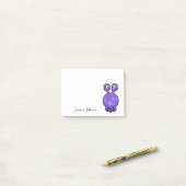 可愛パーソナライズされたおもしろいい紫のエイリアン ポストイット (デスク上)