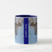 可愛パーソナライズされたくてハッピーなクカスオンビーチ マグカップ (中央)