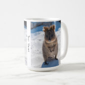 可愛パーソナライズされたくて幸せなビーチ コーヒーマグカップ (正面右)