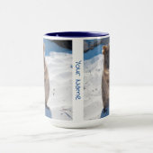 可愛パーソナライズされたくて幸せなビーチ マグカップ (中央)