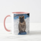 可愛パーソナライズされたくて幸せなビーチ マグカップ (左)