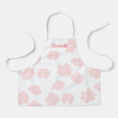 可愛パーソナライズされたらしいピンクの花のチャイルドエプロン エプロン (正面)