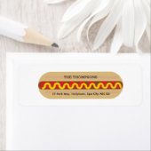 可愛パーソナライズされたカラフルいファーストフードホットドッグ ラベル (インサイチュ)