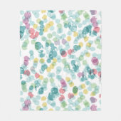 可愛ファンキーいカラフルハッピーサマー水玉模様 フリースブランケット (正面)