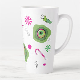 可愛ファンキーい甘い死とキャンディ！ カフェラテマグ