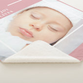 可愛ファンシーいベビー写真 |ピンクと白 |引用文 シェルパブランケット (3/4)