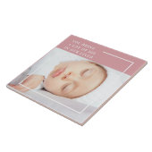 可愛ファンシーいベビー写真 |ピンクと白 |引用文 タイル (側面)