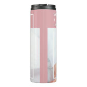 可愛ファンシーいベビー写真 |ピンクと白 |引用文 タンブラー (裏面)