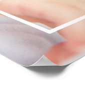 可愛ファンシーいベビー写真 |ピンクと白 |引用文 ポスター (角)