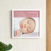 可愛ファンシーいベビー写真 |ピンクと白 |引用文 ポスター