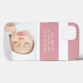 可愛ファンシーいベビー写真 |ピンクと白 |引用文 Case-Mate iPhoneケース (裏面 (横))