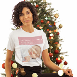 可愛ファンシーいベビー写真 |ピンクと白 |引用文 Tシャツ